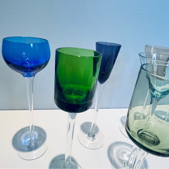 9 Mini Long Stem Glasses Set Multicolore - Picture 9 of 9